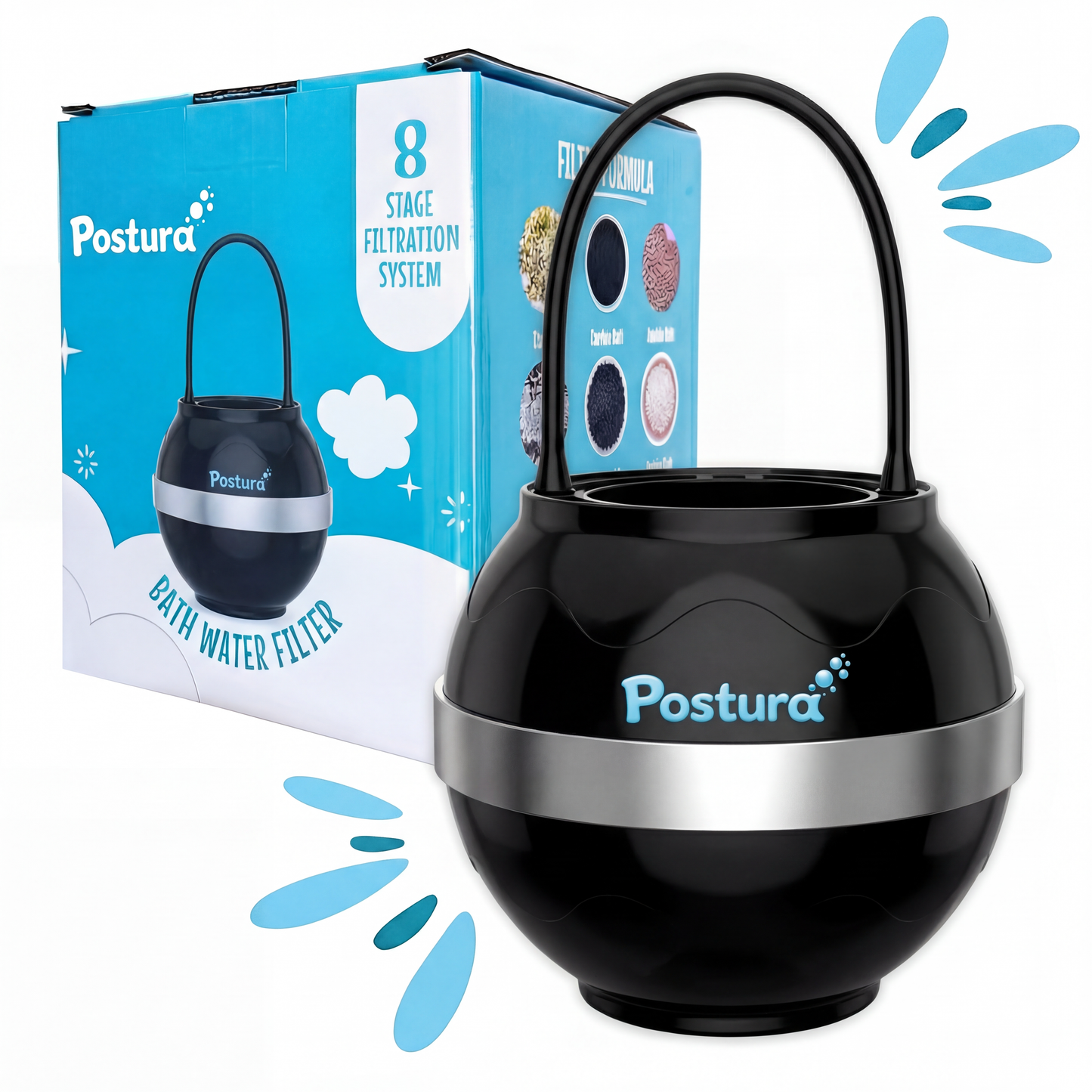 Postura™ Bath Water Filter – Cleaner Water for Healthier Skin & Hair